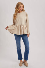 Load image into Gallery viewer, Babydoll Peplum Hem Sweatshirt Top