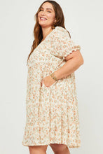 Load image into Gallery viewer, Alex Floral Dress in Vanilla (S-3XL)