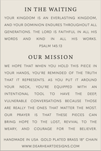 Load image into Gallery viewer, In the Waiting | Christian Necklace | Gift | Psalm 145:13