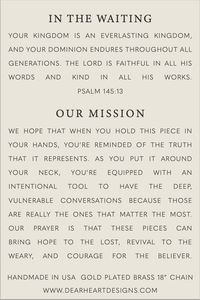 In the Waiting | Christian Necklace | Gift | Psalm 145:13