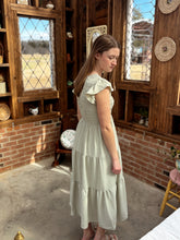 Load image into Gallery viewer, Smocked Flutter Sleeve Dress in Pale Olive (S-3XL)