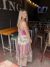 Load image into Gallery viewer, Hot Pink Mix Print Maxi Dress