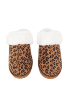 Load image into Gallery viewer, Leopard Print Faux Fur Cozy Slippers