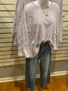Lavender Floral Patchwork Pullover (S-3XL)