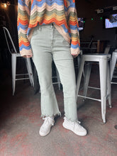 Load image into Gallery viewer, Mica Denim: High Rise Crop Flare in Chive (Reg &amp; Plus)