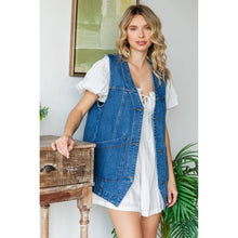 Load image into Gallery viewer, Denim Vest with Pockets
