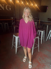 Load image into Gallery viewer, Eggplant Washed Gauze Shirt Dress (S-3XL)