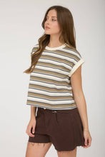Load image into Gallery viewer, Multi Stripe Relaxed Cropped Muscle Tank