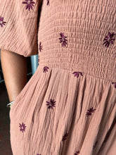 Load image into Gallery viewer, Cinnamon Floral Embroidered Dress