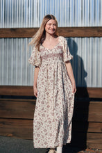 Load image into Gallery viewer, Floral Bubble Sleeve Maxi Dress (XS-3XL)