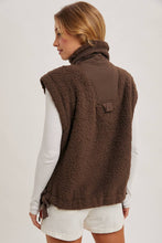 Load image into Gallery viewer, Teddy Sherpa Vest in Cocoa
