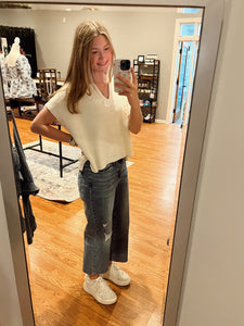 Reagan Wide Leg Cropped Denim Jeans by Judy Blue (Size 1-22)
