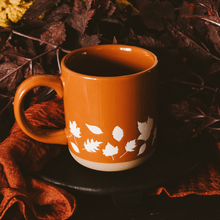 Load image into Gallery viewer, Fall Leaves Stoneware Coffee Mug
