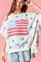 Load image into Gallery viewer, Patchwork &amp; Polka Dots Flag Top