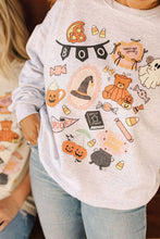 Load image into Gallery viewer, Boo Halloween Collage Graphic Sweatshirt