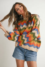 Load image into Gallery viewer, Wavy Baby Color Block Sweater