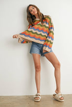 Load image into Gallery viewer, Wavy Baby Color Block Sweater