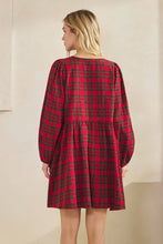 Load image into Gallery viewer, HOLIDAY DARLING PLAID DRESS