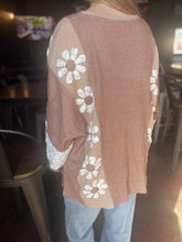 Load image into Gallery viewer, Waffle Knit Lace Flower Pullover Top (S-3XL)