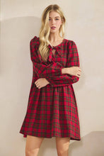 Load image into Gallery viewer, HOLIDAY DARLING PLAID DRESS