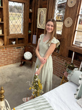 Load image into Gallery viewer, Smocked Flutter Sleeve Dress in Pale Olive (S-3XL)