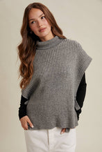 Load image into Gallery viewer, Charcoal Turtle Neck Sweater Vest