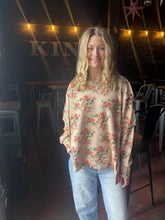 Load image into Gallery viewer, Mocha and Rose Waffle Knit Pullover (S-3XL)