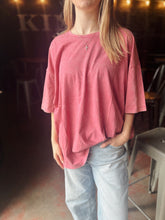 Load image into Gallery viewer, Charlie Oversized Acid Wash Tee in Ash Pink (S-3XL)