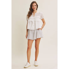 Load image into Gallery viewer, White Feminine Lace Eyelet Top
