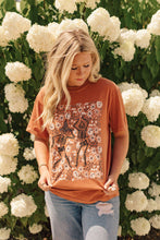 Load image into Gallery viewer, Floral Skeleton Pumpkins Graphic Tee
