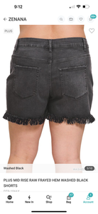 Black Denim Shorts