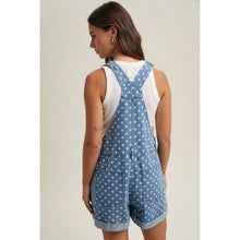 Load image into Gallery viewer, Polka Dot Denim Overalls