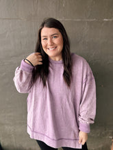 Load image into Gallery viewer, Macie Mineral Wash Sweatshirt in Violet