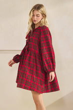 Load image into Gallery viewer, HOLIDAY DARLING PLAID DRESS