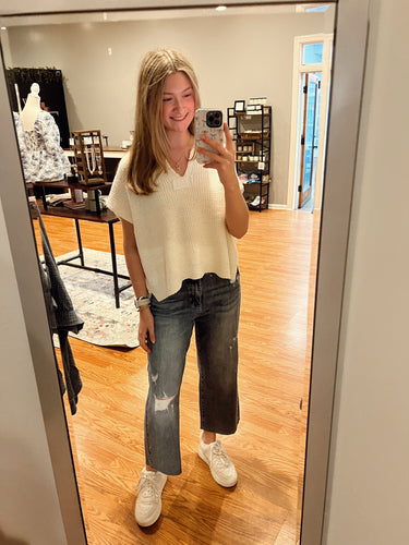 Reagan Wide Leg Cropped Denim Jeans by Judy Blue (Size 1-22)