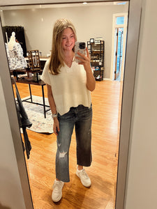 Reagan Wide Leg Cropped Denim Jeans by Judy Blue (Size 1-22)