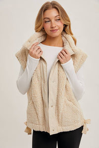 Teddy Sherpa Vest in Vanilla