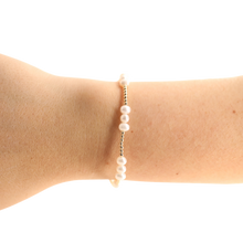 Load image into Gallery viewer, ILY Coastal Pearl Bracelet in Gold: Standard 6.75 inch