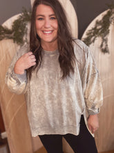 Load image into Gallery viewer, Macie Mineral Wash Sweatshirt in Sleet Grey