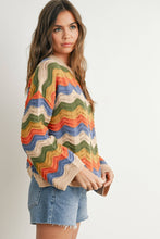 Load image into Gallery viewer, Wavy Baby Color Block Sweater