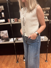 Load image into Gallery viewer, Jane Tie Front Sweater Vest in Beige