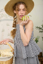 Load image into Gallery viewer, Black &amp; White Sleeveless Gingham Tank Top