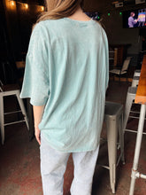 Load image into Gallery viewer, Charlie Oversized Acid Wash Tee in Dusty Teal (S-3XL)
