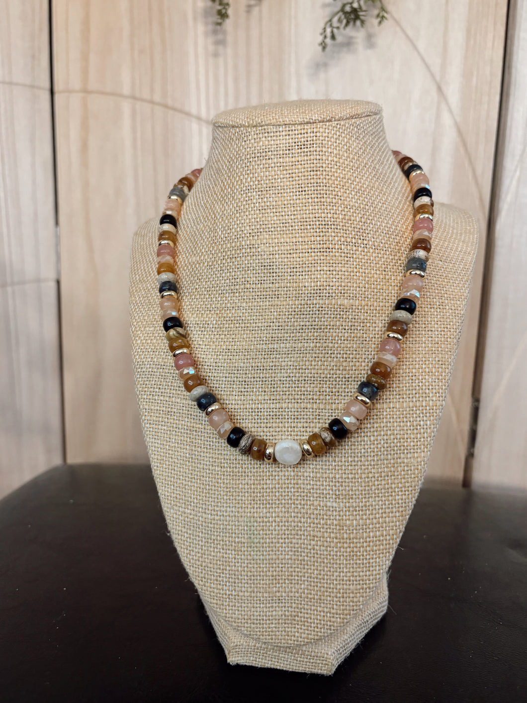 Stone & Beaded Statement Necklace