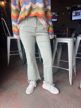Load image into Gallery viewer, Mica Denim: High Rise Crop Flare in Chive (Reg &amp; Plus)