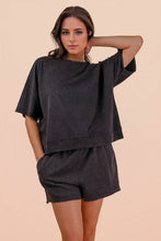 Load image into Gallery viewer, Chelsea Mineral Washed Set in Black (S-3XL)