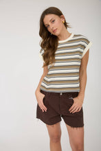 Load image into Gallery viewer, Multi Stripe Relaxed Cropped Muscle Tank