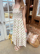 Load image into Gallery viewer, Pink Floral Trellis Flutter Tank Dress (S-3XL)