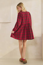 Load image into Gallery viewer, HOLIDAY DARLING PLAID DRESS