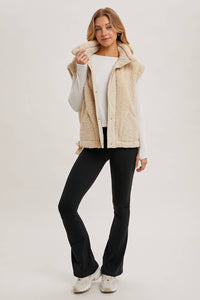 Teddy Sherpa Vest in Vanilla